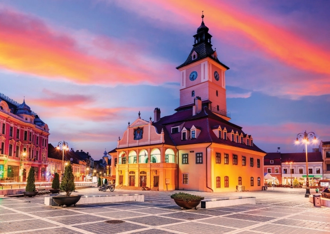 Puzzle Rathausplatz Brașov 1000 Teile