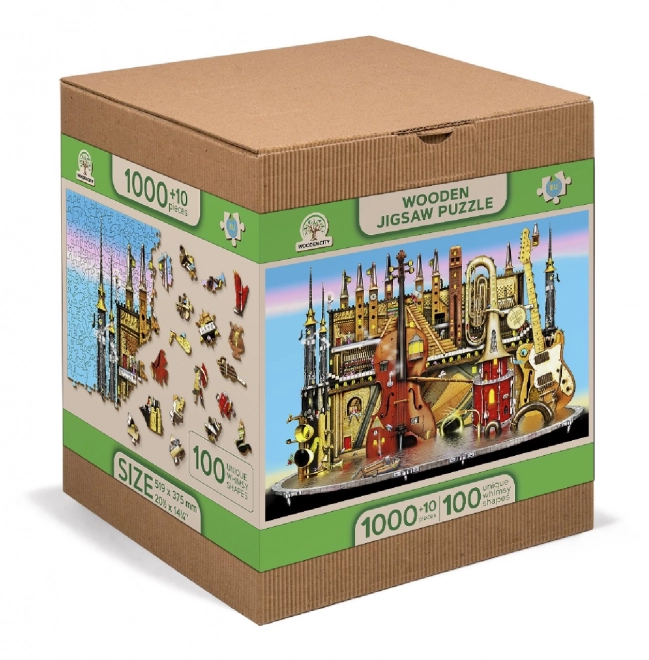 Holzpuzzle Musik Schloss 2in1, 1010 Teile