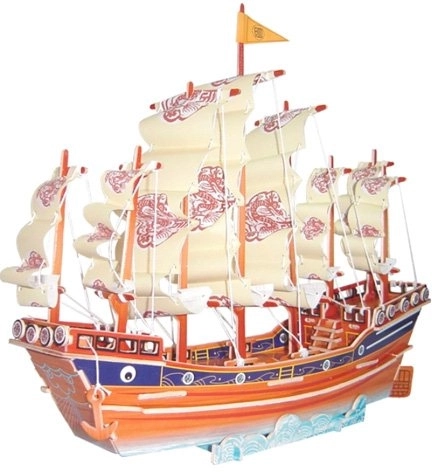 Holzspielzeug 3D-Puzzle Segelboot Ming-Dynastie