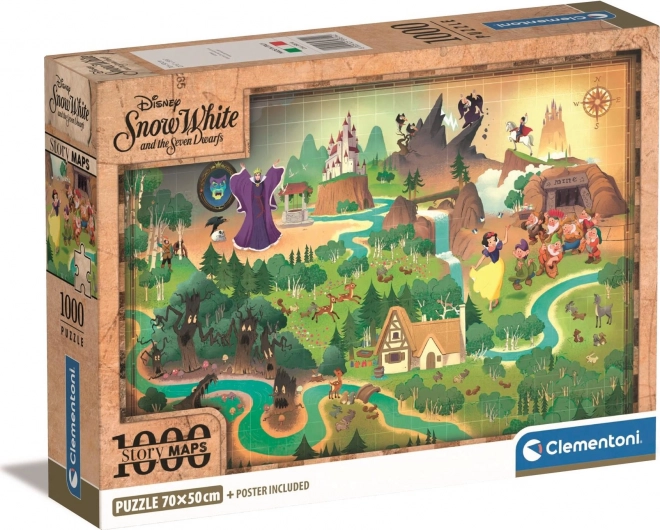 1000 Teile Puzzle Compact Story Maps Schneewittchen