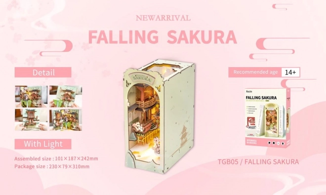 3D-Puzzle Buchstütze 'Falling Sakura'