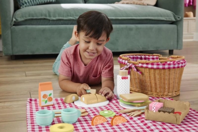 Picknickkorb mit hölzernen Leckereien Fisher-Price