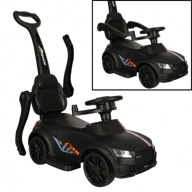 3-in-1 Rutscherauto mit Geräuschen und Lichtern Schwarz