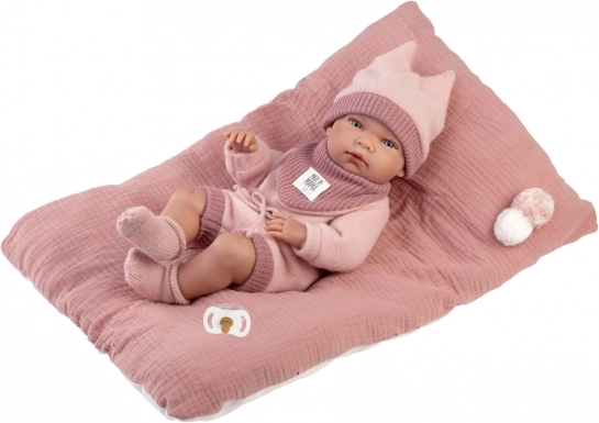 Realistische Babypuppe Neugeborenes Mädchen mit Ganzkörper-Vinyl 40 cm