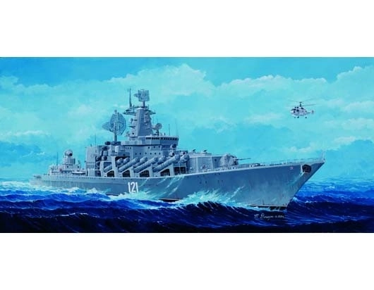 Russische Kriegsflotte Modell Moskva 1/350