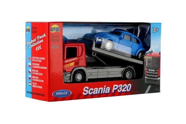 Welly Scania P320 Abschleppwagen mit Autospielset