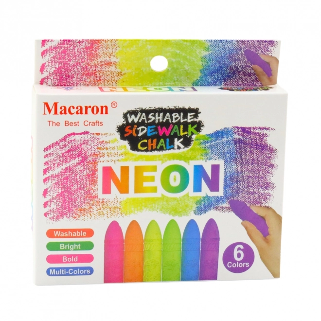 Neon-Kreiden für Tafel und Gehweg - Set mit 6 Stk.