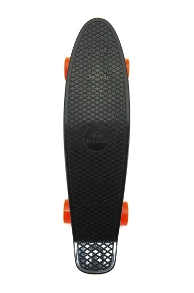 Pennyboard Skateboard 60cm Blau Gelb – schwarz, orange Räder