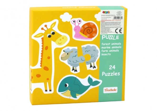 Kindliches Lernpuzzle mit Tieren