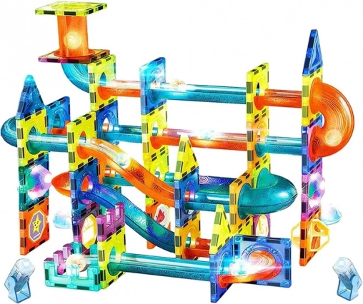 Magnetische Kugelbahn mit Lichteffekten