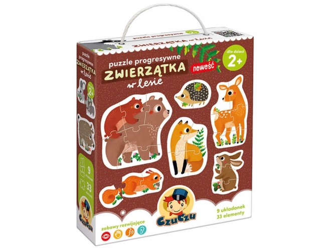 Progressive Puzzle - Waldtiere