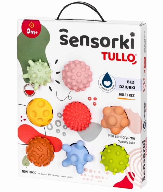 Pastellfarbene Sensorbälle Tullo - 8 Stück ohne Löcher