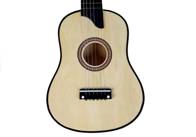 Holzgitarre mit Plektrum Creme
