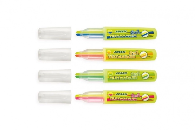 Zweifarbiger Textmarker - 4er Set