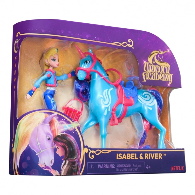 Einzigartige Einhorn Akademie Spielfiguren Isabel und River