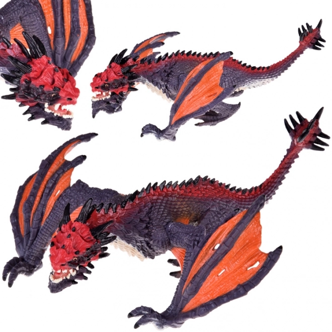 Graue und Orange Drachen Spielfigur 21 cm