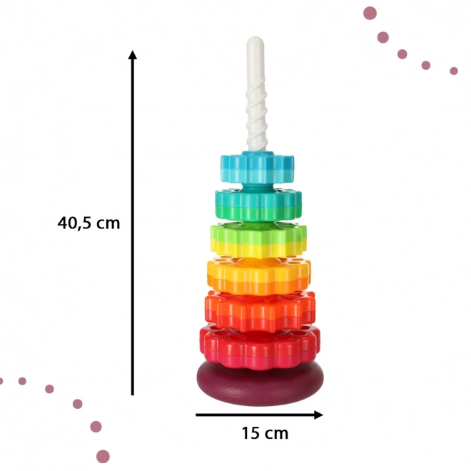 Kreative Regenbogenturm-Spielzeug