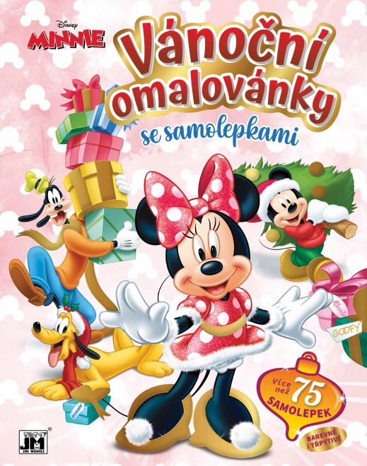 Weihnachtliches Malbuch mit Aufklebern MINNIE