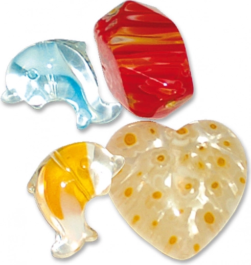 Bunte Glas- und Keramikperlen