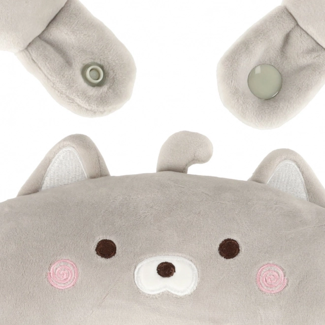 Magisches 2-in-1-Reisekissen Brezel Maskottchen Katze