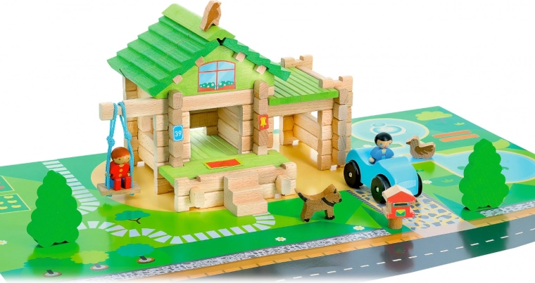 Einfaches Zusammenstecken aus Massivholz