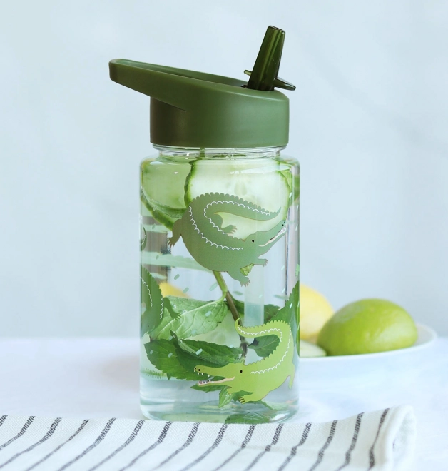 A Little Lovely Company Trinkflasche – Krokodil