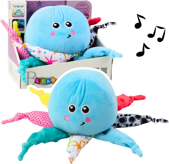 Schlafender Plüsch-Oktopus mit Projektor und Melodien