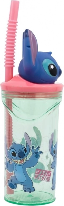 STOR Trinkflasche mit Strohhalm Stitch 360 ml