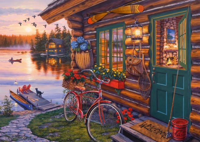 Puzzle Hütte am See 1000 Teile von Schmidt