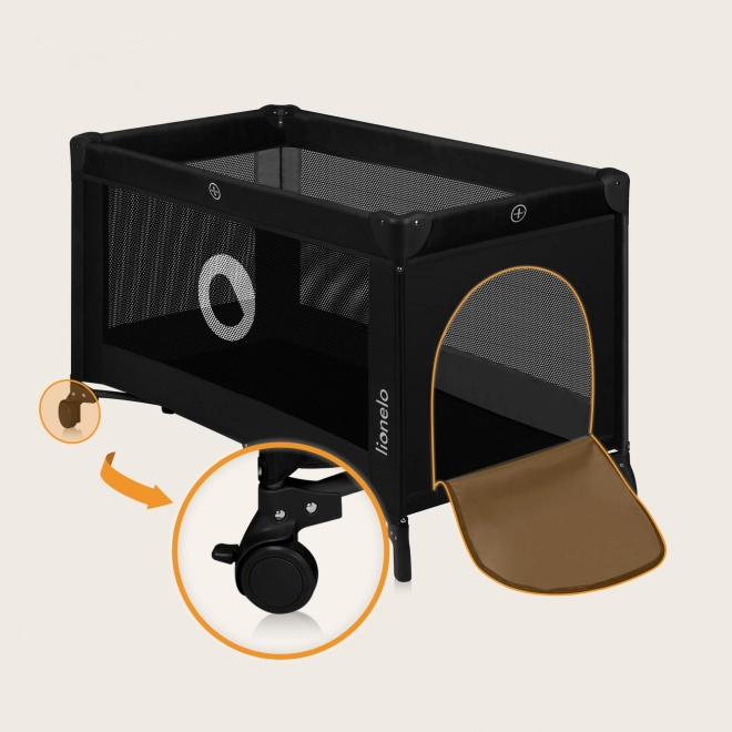 Reisebett Lionelo Stefi Black Carbon