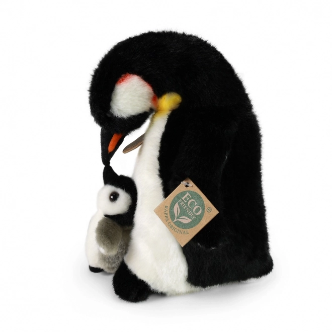 Pinguin mit Jungtier 22 cm aus Plüsch – Umweltfreundlich