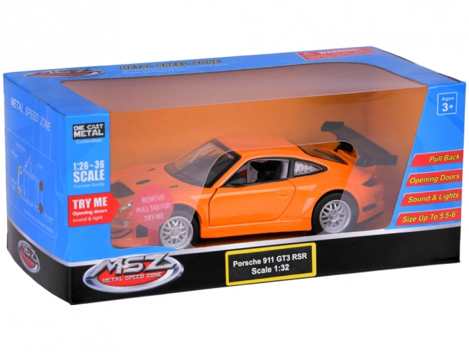 Metallmodell Porsche 911 GT3 RSR 1:32 mit Licht und Ton