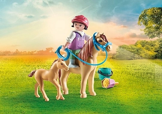 Kind mit Pony und Fohlen Spielset