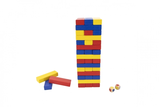 Holzspiel Jenga Turm in Bunt