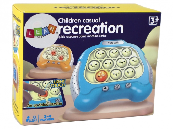 Sensorische Spielkonsole Pop It mit Licht und Sound in Gelb