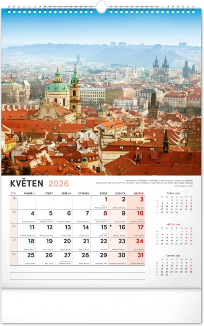 Wandkalender Prag 2026