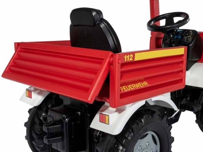 Kinder Feuerwehrwagen Mercedes Unimog mit Pedalantrieb