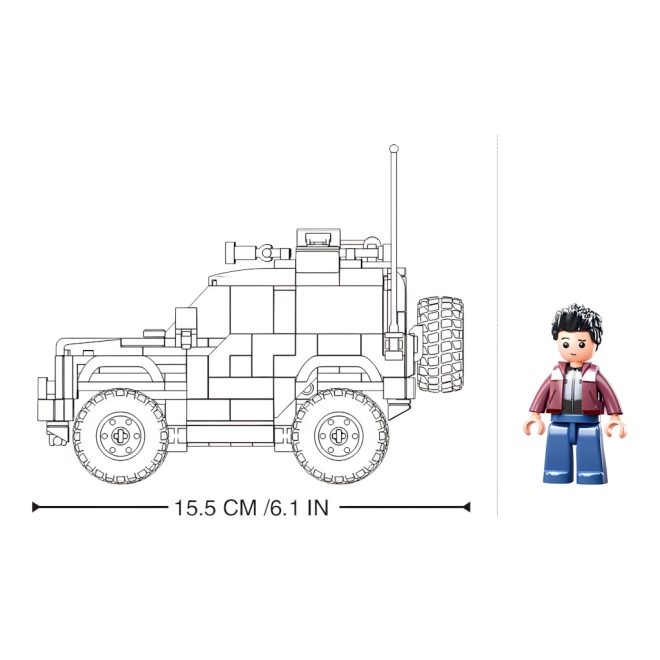 Übersichtliche Maße und Minifigur im Set