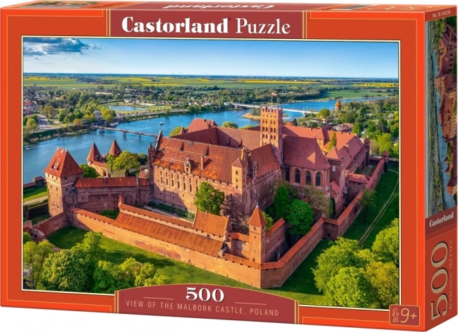 Puzzle 500 Teile - Blick auf die Burg Malbork, Polen