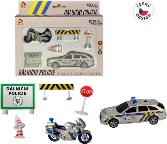 Autobahnpolizei-Set City Collection mit Licht und Sound