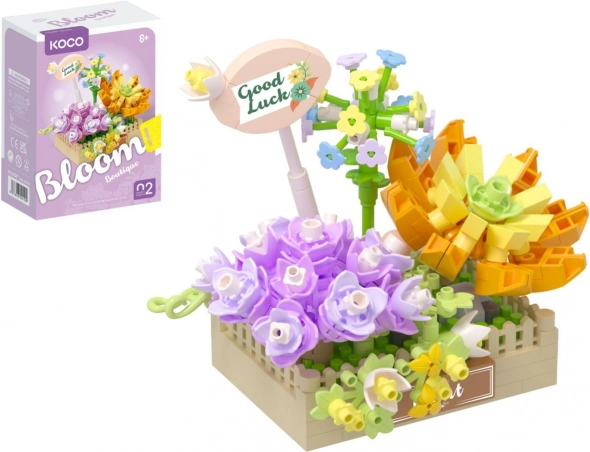 Baukasten KOCO Blumenarrangement mit Sukkulenten, 295 Teile