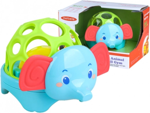 Safari-Tier – weiches Rassel- und Beißspielzeug mit LED-Licht