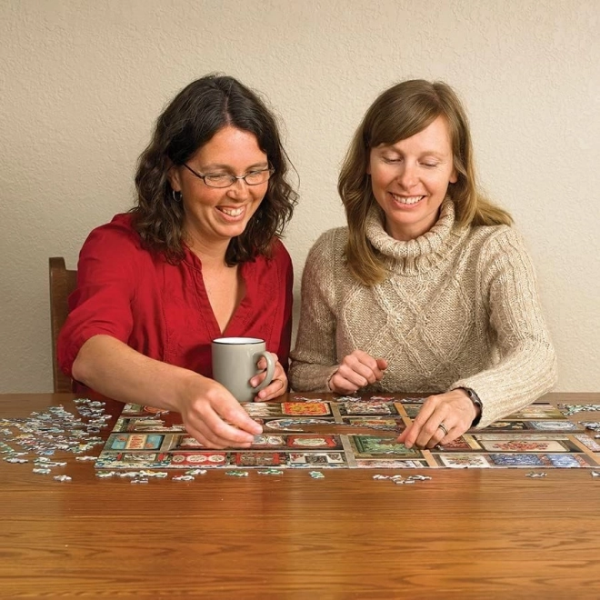 Puzzleset Vintage Teedosen mit 1000 Teilen