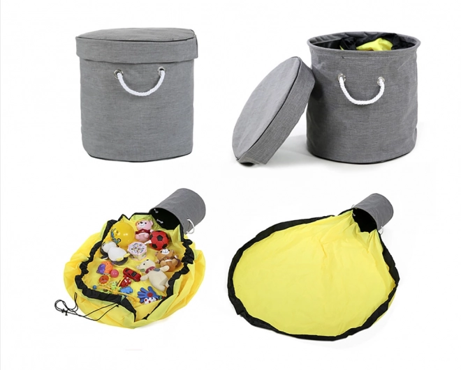 Spielzeugkorb mit Matte und Griffen