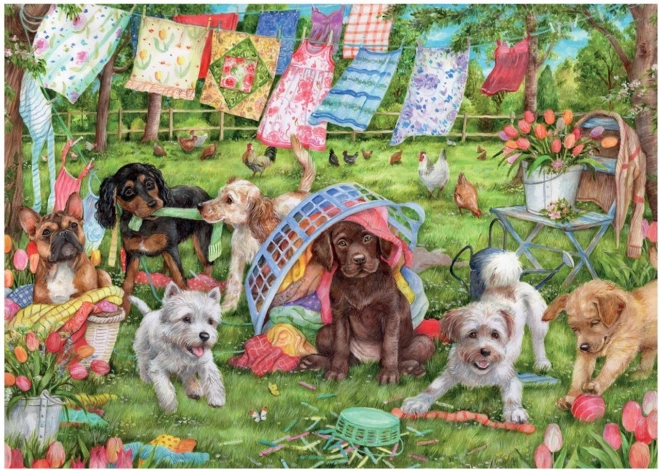 Puzzle Welpen im Garten 1000 Teile