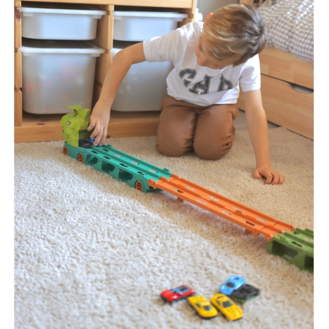 Unterhaltsamer Dino-LKW - Kinderautorennbahn 2,1 m