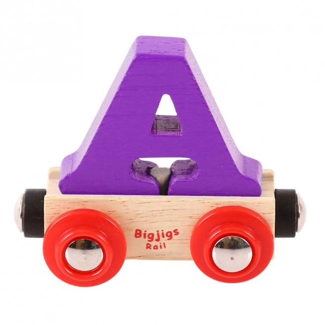 Bigjigs Rail Holzbuchstaben Waggon - Buchstabe A