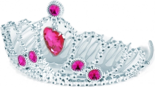 Strahlende Krone mit rosa Steinchen