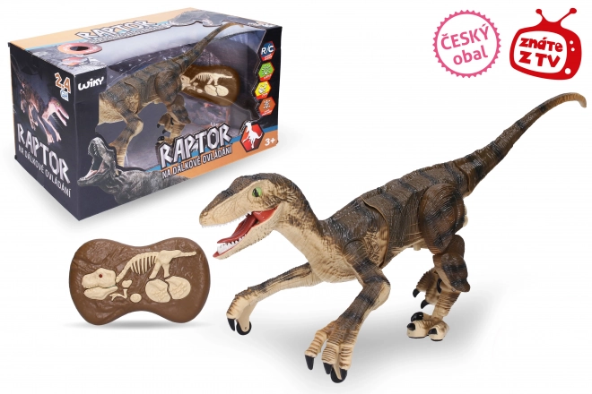 Ferngesteuerter Dinosaurier Raptor Braun 45 cm