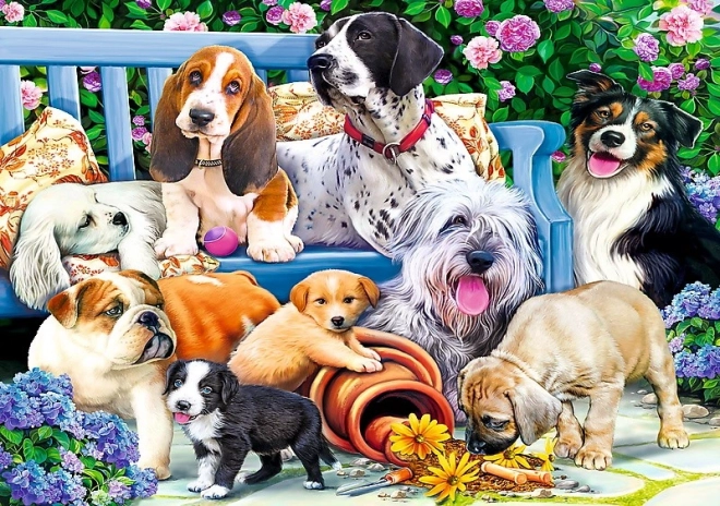 TrefL Puzzle Hunde im Garten 1000 Teile